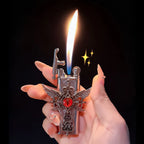 The Crimson Seraphim Lighter—metal lighter showcasing crimson Seraphim Lighter.