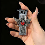 The Crimson Seraphim Lighter—metal lighter showcasing crimson Seraphim Lighter.