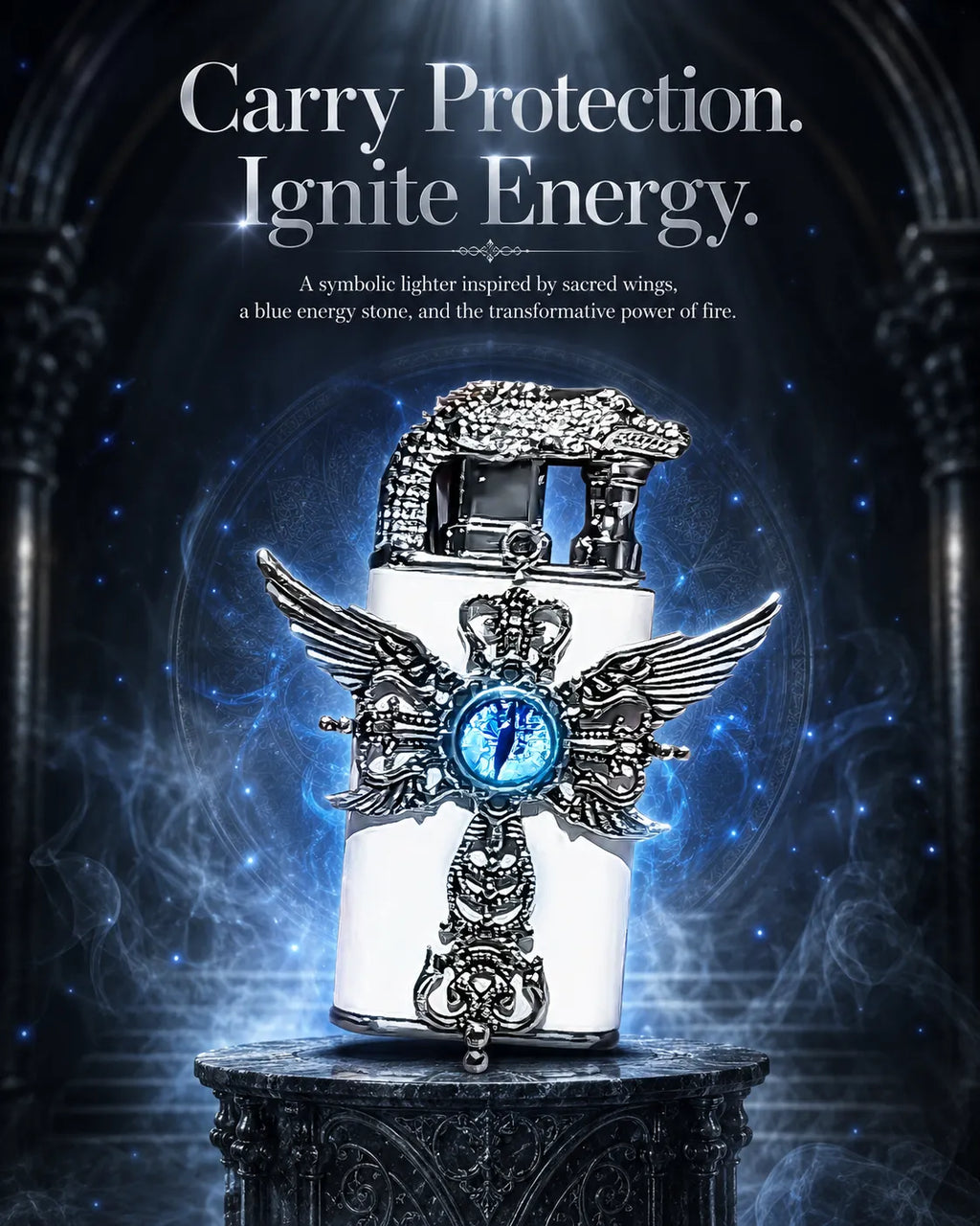 White Devil Energy Dual Jet Flame for Focus and Protection