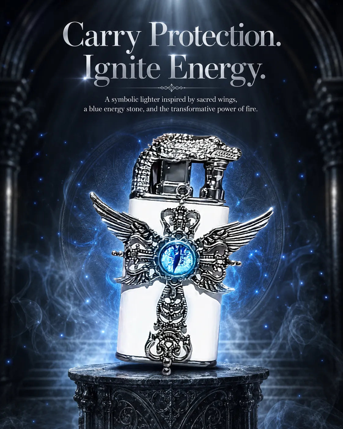 White Devil Energy Dual Jet Flame for Focus and Protection