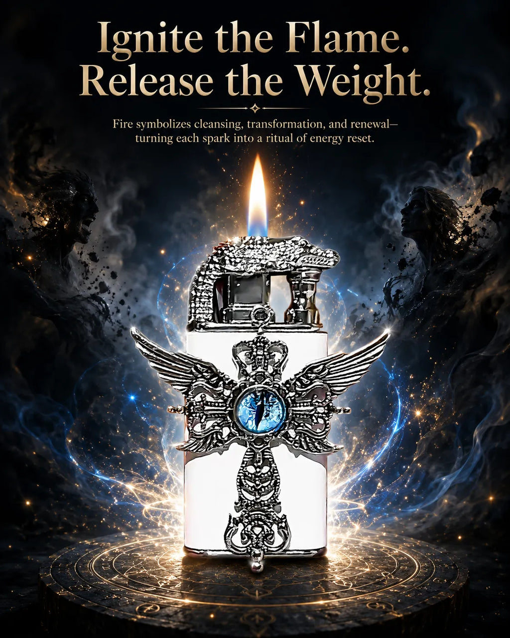 White Devil Energy Dual Jet Flame for Focus and Protection