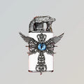 White Devil lighter - DoubleKill—metal lighter showcasing white Devil lighter - DoubleKill.