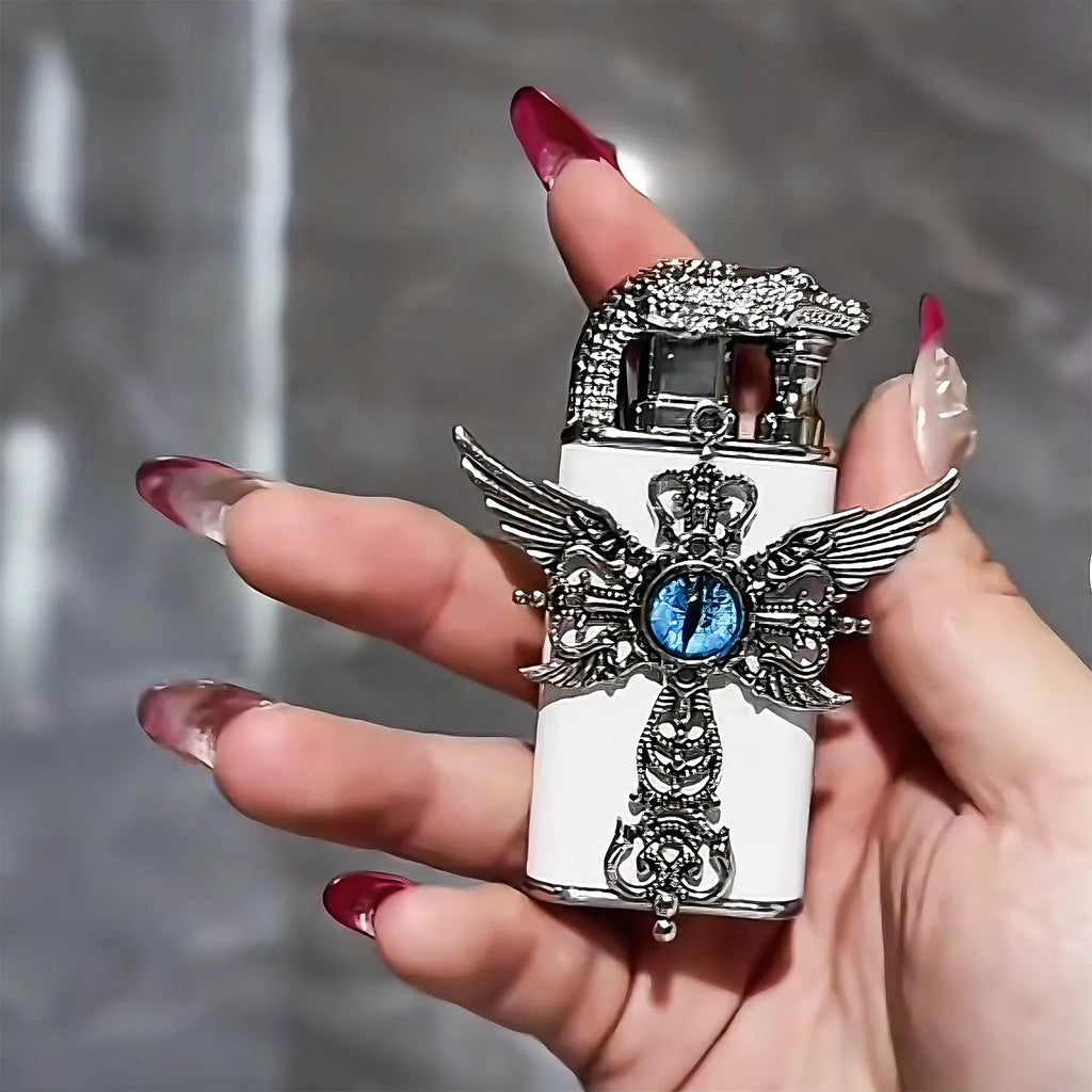 White Devil lighter - DoubleKill—metal lighter showcasing white Devil lighter - DoubleKill.