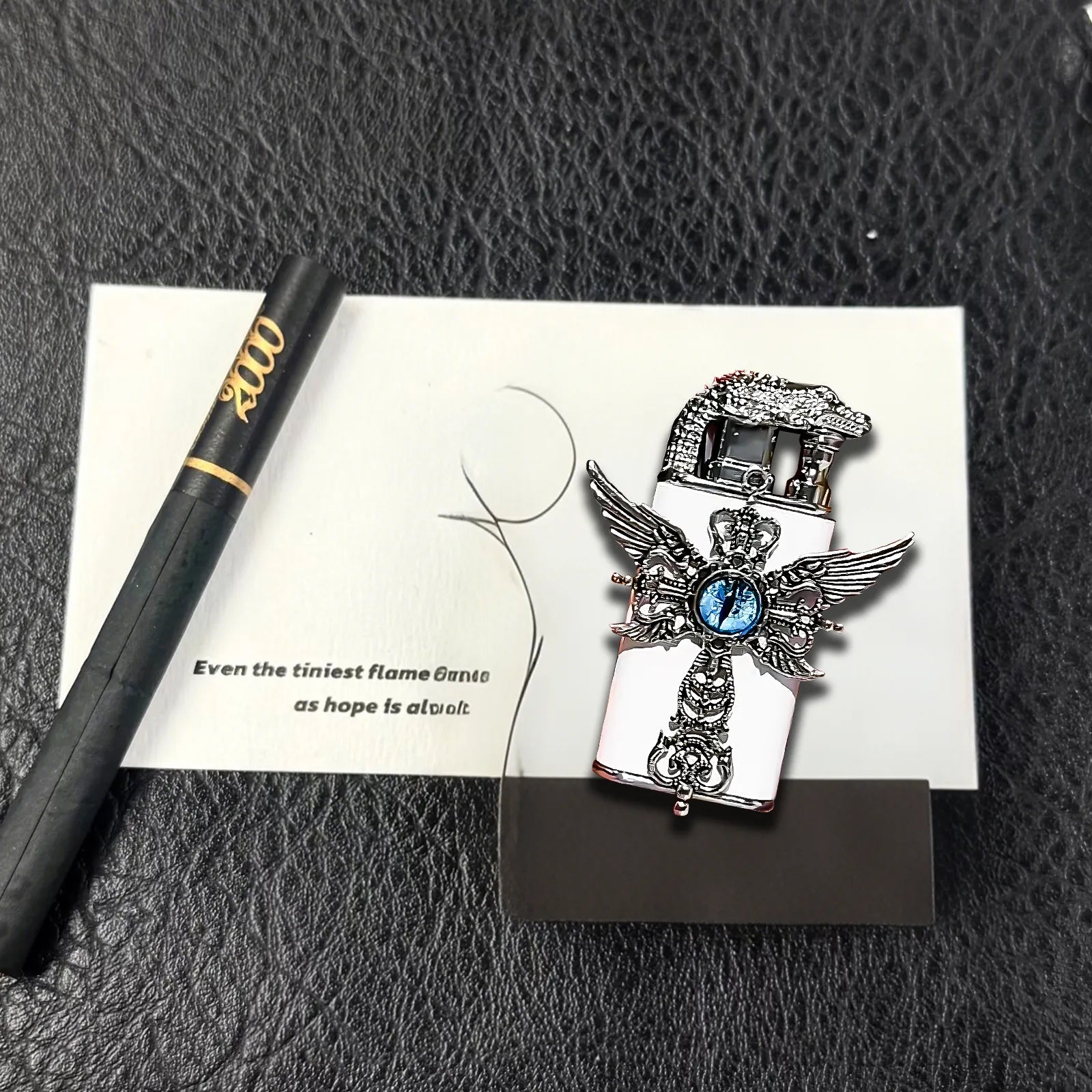 White Devil lighter - DoubleKill—metal lighter showcasing white Devil lighter - DoubleKill.