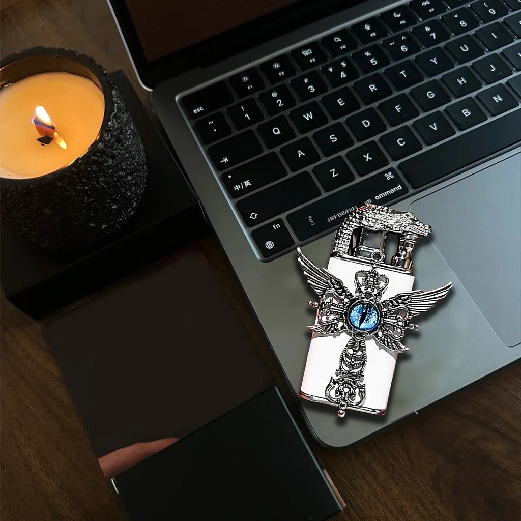 White Devil lighter - DoubleKill—metal lighter showcasing white Devil lighter - DoubleKill.