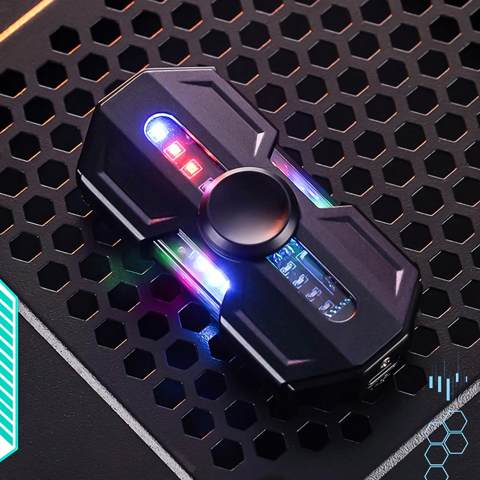 Tactical Zinc Alloy Dual Arc Igniter Kinetic Spinner EDC Multi-Tool