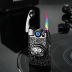 Six-character Mantra Lighter - Darkfire—metal lighter with six-character Mantra Lighter - Darkfire.