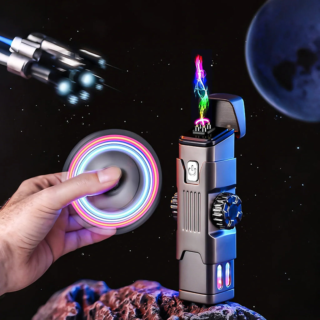 Mech-Core Fidget Spinner Plasma Igniter Neon LED Atmosphere Tactical Igniter