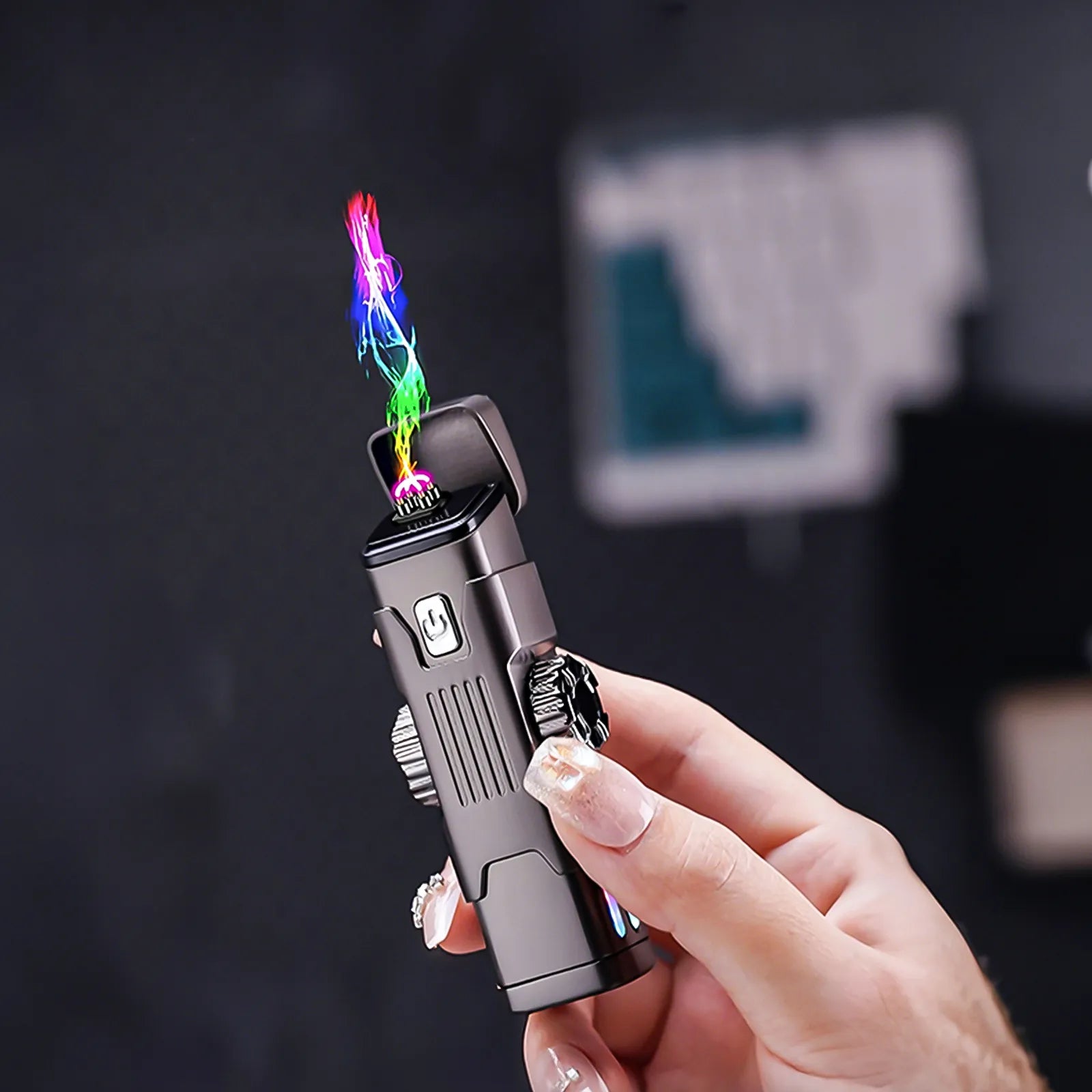 Mech-Core Fidget Spinner Plasma Igniter Neon LED Atmosphere Tactical Igniter